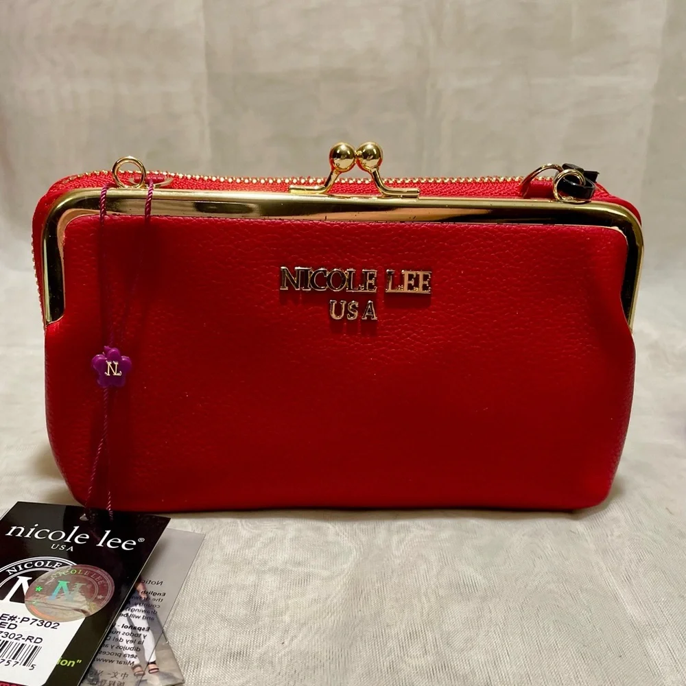 Nicole Lee Kisslock Crossbody Wallet  Combination, NWT